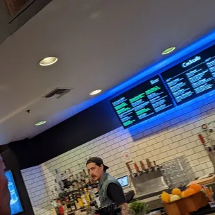 View of the bar