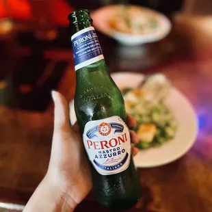 Peroni and Caesar Salad