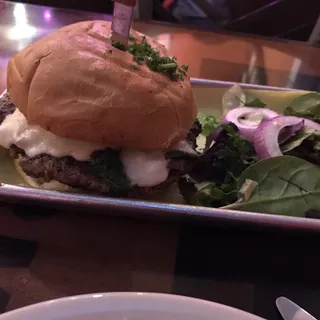 Spinach Bacon Cheese Burger