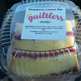 Raspberry Lemon Bar is delish.