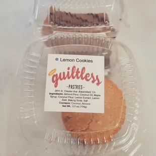 a package of lemon cookies