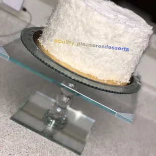 Coconut cake  with a rich pineapple filling....