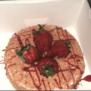 Strawberry Crunch Cheesecake.