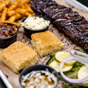 a platter of food