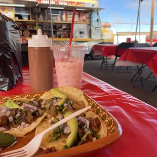 TACOS !! And Strawberry Agua Fresca