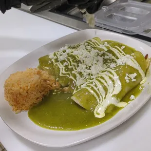 Green Chicken Enchiladas