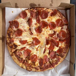 Large Pepperoni and 100% Provolone Cheese