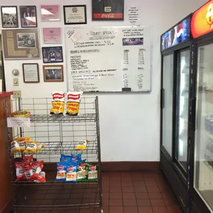 the inside of a sub shop