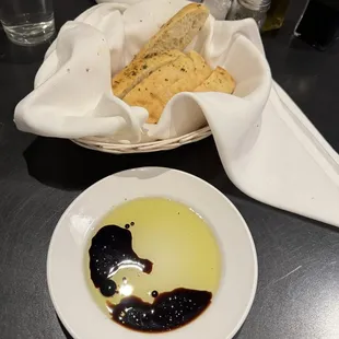 Fresh bread, Olive Oil &amp; Balsamic vinegar.