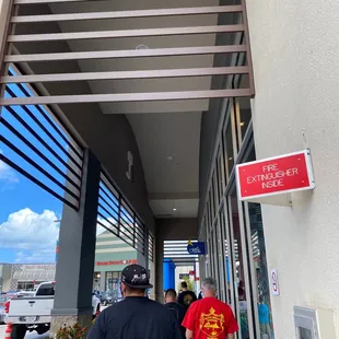 The line to get in...social distancing