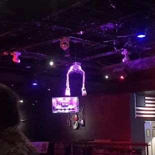 Diamond saddle hung above the dance floor.