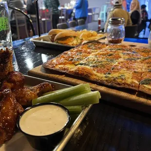 pizza and wings