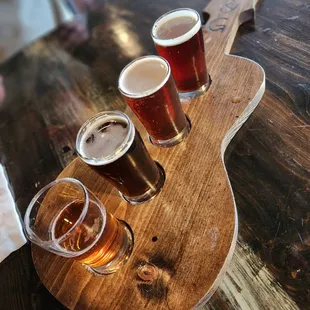 Flight of local beer