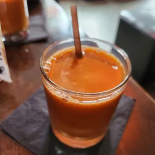 Thai iced tea (split for two and no ice).