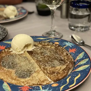 Chocolate ganache crepes