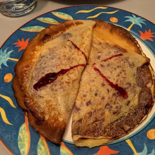 Brie blueberry crepe