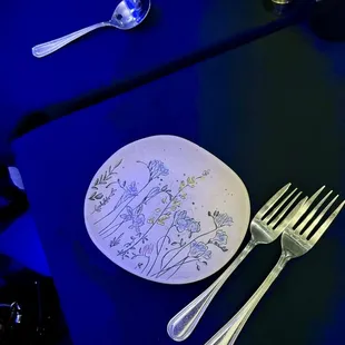 a plate with flowers on it