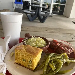 a plate of food on a table