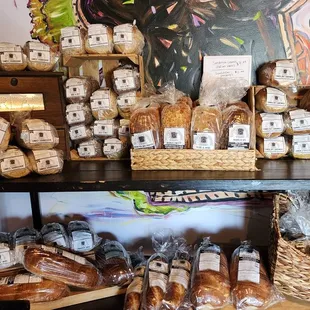 Great selection of sourdough bread options to select from.