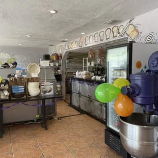 the kitchen