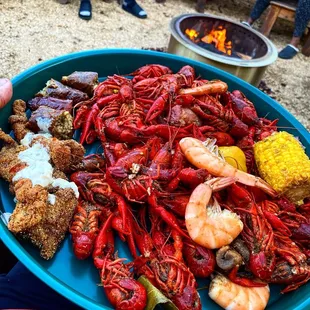Crawfish and shrimp