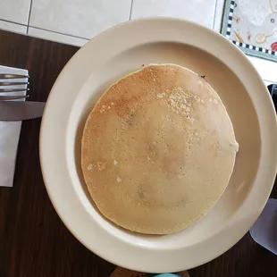 a pancake on a plate