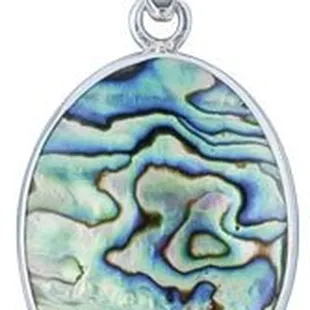 Sterling silver &amp; abalone pendant by Charles Albert