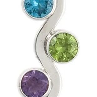 Multi-stone sterling silver pendant by Charles Albert