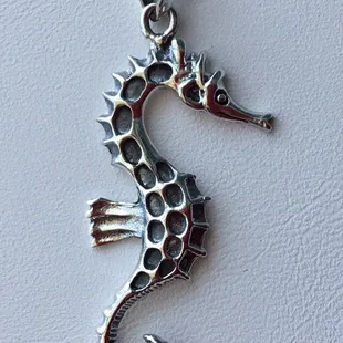 Sterling silver seahorse pendant