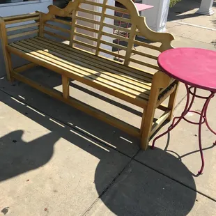 Outside bench &amp; table