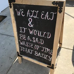 Outside sandwich board