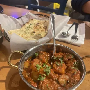 Aloo Gobi and Naan