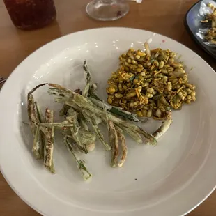 Okra fries and chaat
