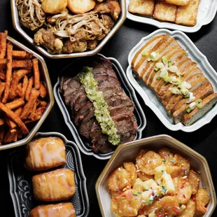 a variety of food items