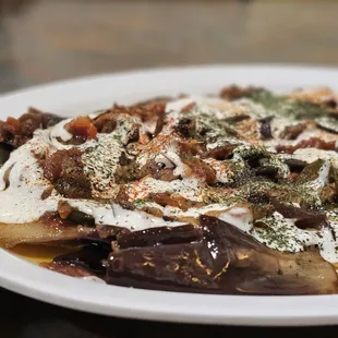 Fried eggplant with Afghani Naan  This is definitely one of our favorites!!!
