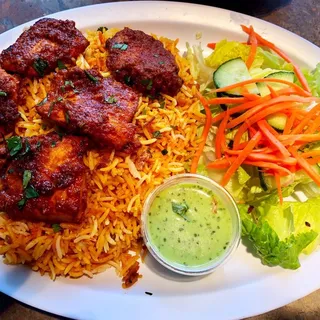 Biryani Rice with Chicken Tikka