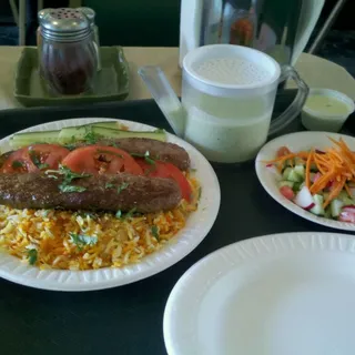 Beef Kebab with Biryani Rice
