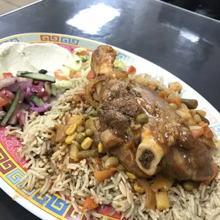 Lamb shank, the price was good but it was not tender still sticking to the bone.