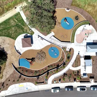 Overhead shot of the playground