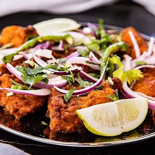a plate of food on a table