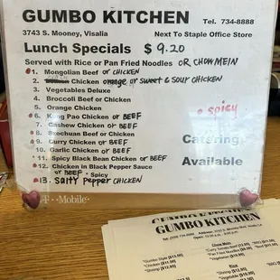 Lunch menu 11am - 3:30pm 5.20.24