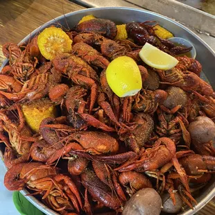 Boiled crawfish