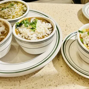 Gumbo Z'herbes (Cup), Seafood Okra Gumbo (Cup), Chicken Andouille Gumbo (Cup), Crawfish Etouffee
