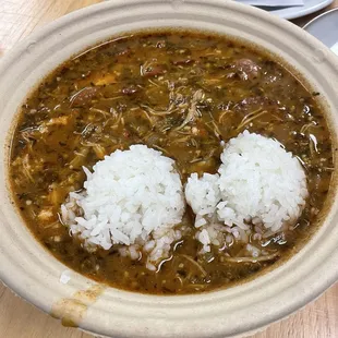Gumbo with chicken and sausage