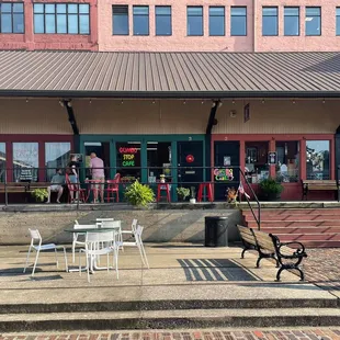 the outside of the building