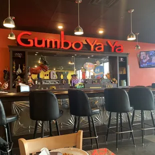 Bar area with no alcohol