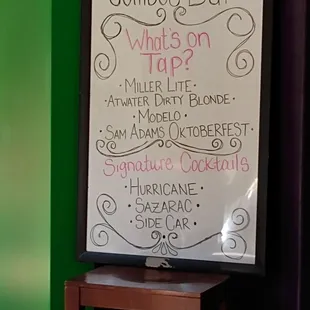 Adult beverages are served here.
