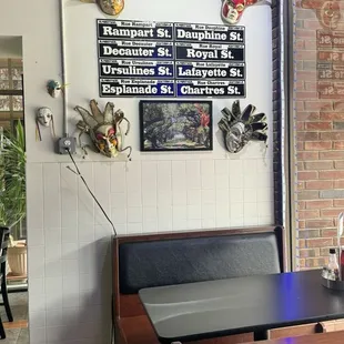 Bar seating area