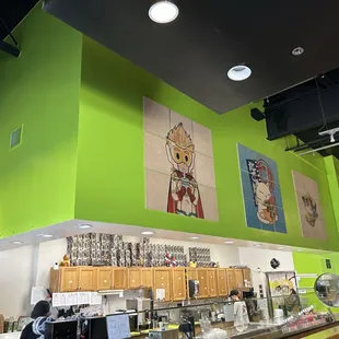 the interior of a coffee shop