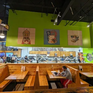 the interior of a restaurant